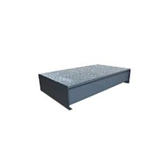 DCQ Lekbak t.b.v. 2x200L vat  Staal grijs RAL  7016          