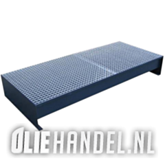 DCQ LEKBAK T.B.V. 4x200L vat  gelakt donkerblauw